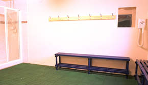 Swimming pool changing room